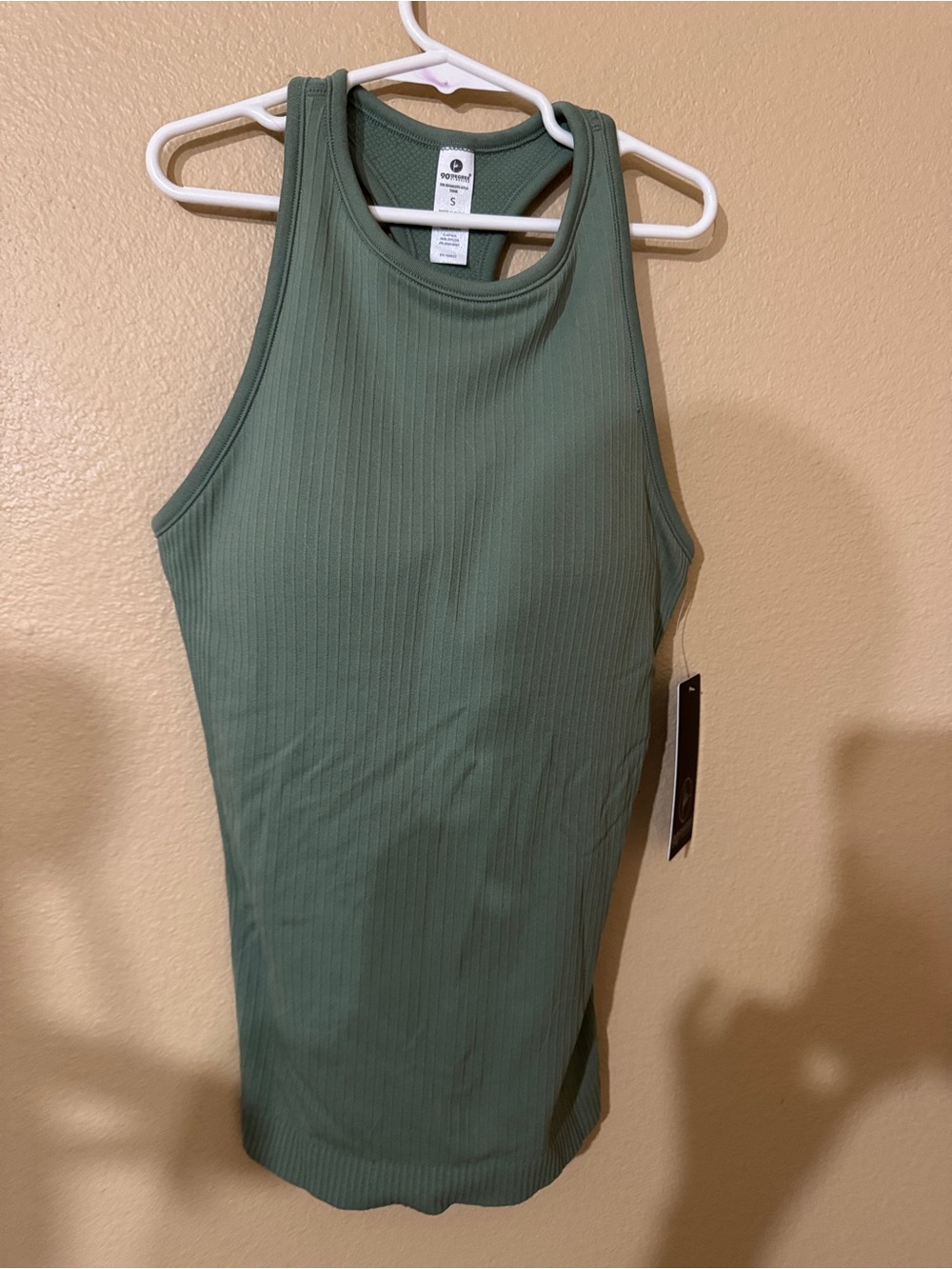 90 Degree By Reflex Ribbed Tank Top in Olive Green S